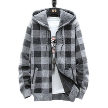 Load image into Gallery viewer, Check Printed Hooded Jacket
