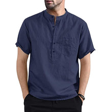 Load image into Gallery viewer, Men Cotton Button Shirt with Pocket
