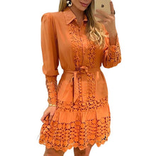 Load image into Gallery viewer, Women&#39;s Shirt Knee Length Dress
