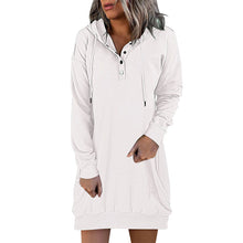Load image into Gallery viewer, Solid Color Mid-length Hooded Sweater
