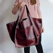 Load image into Gallery viewer, Oversized leather tote
