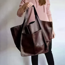 Load image into Gallery viewer, Oversized leather tote
