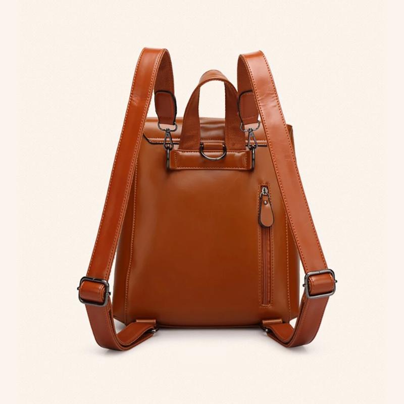 Women Leather Soft-able Unisex Backpacks